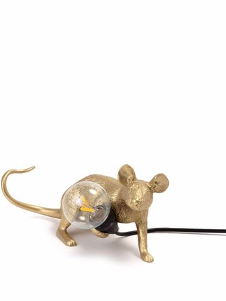 Seletti lying down mouse lamp - unisex - Resin - One Size - Gold