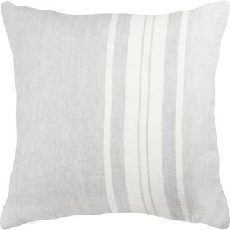 Anaya with Love So Soft Linen Pillow with Down Insert in Light Grey Bold Stripes at Nordstrom, Size 2Ft 0In X 2Ft 0In