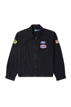 Polo Ralph Lauren Logo-Appliqu&eacute;d Cotton-Canvas Bomber Jacket