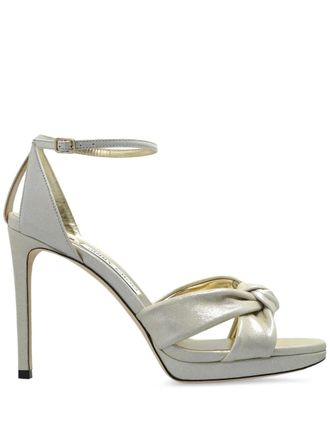 Jimmy Choo London Sandali Rosie con tacco 100mm - Toni neutri