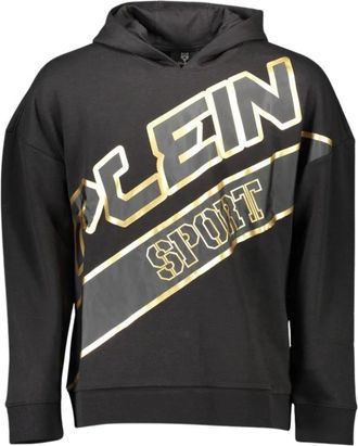 Plein Sport Diagonal Logo Hoodie - Heren - Sport - Zwart - Maat: XL Katoen