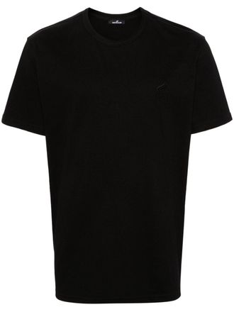 Hogan logo-embroidered cotton T-shirt - Black