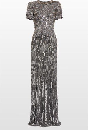 Jenny Packham Serenity Sequin-Embellished Gown in Shadow Grey at Nordstrom, Size 16 Uk
