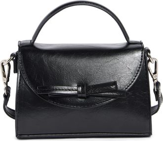 Madden Girl Faux Leather Top Handle Crossbody Bag in Black at Nordstrom Rack