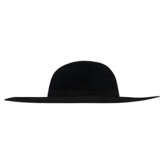 Saint Laurent Pre-owned Accessories, female, Black, Size: ONE SIZE Pre-owned Wool hats