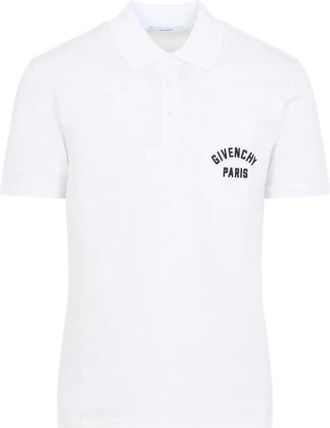 Givenchy Polo Shirts, male, White, Size: L Paris Logo Polo Shirt