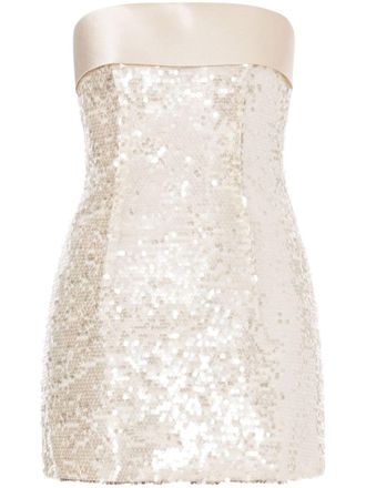 Philosophy di Lorenzo Serafini sequinned mini dress - women - Polyester - 42 - Neutrals