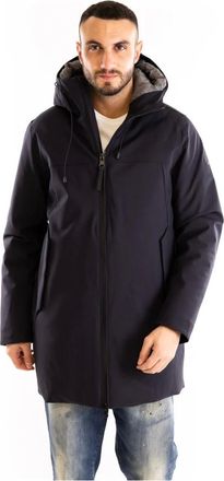 People of Shibuya Hombre, Abrigos, Azul, Talla: 2XL