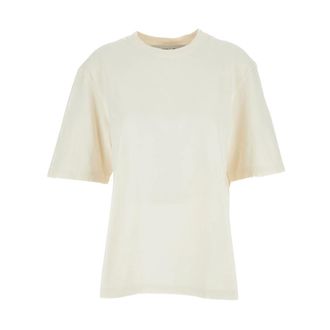 Golden Goose T-Shirts, female, Beige, Size: XL Reverse Logo T-Shirt