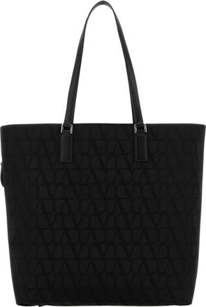 Valentino Garavani Toile Iconographe Shopping Bag - Heren - Shoppers - Zwart - ONE Size - Katoen - Tassen