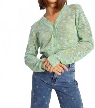 Lili Sidonio x Molly Bracken Womens Short Cardigan In Green Mix