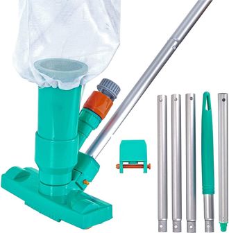 OEM Aspiradora Para Piscinas, Kit Port&aacute;til De Mantenimiento De Piscinas Con Mango De Aluminio, Limpiador De Chorro De Succi&oacute;n Subacu&aacute;tico, Bolsa De Malla 