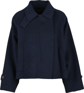 Max Mara Dames, Jassen, Blauw, Maat: 2XS Wol