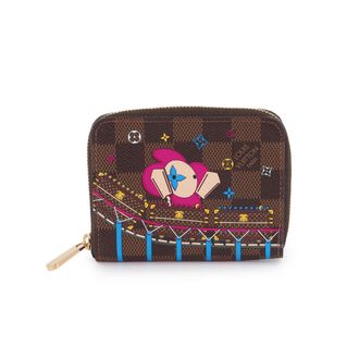 Louis Vuitton Brown Damier Canvas Ebene Multi-Color Damier Canvas Coin Purse/Coin Case (Pre-Owned)