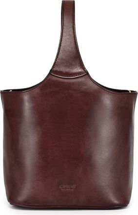 OLD TREND Napa Genuine Leather Relaxed Handcrafted Basket Bag in Coffee at Nordstrom