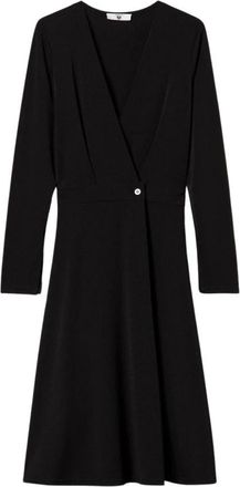 Twinset Longuette Jersey Cr&ecirc;pe Jurk - Dames - Korte kleedjes - Zwart - S - Kleedjes