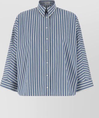 Brunello Cucinelli cotton oversized striped shirt