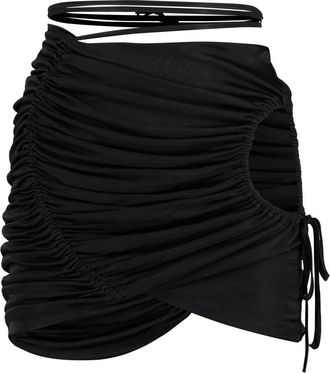 ADĀMO Andrea Adamo Draped Skirt - Dames - Korte rokken - Zwart - L - Rokken