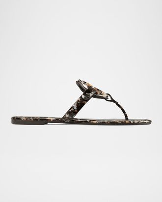 Tory Burch Miller Speckled Logo Thong Sandals