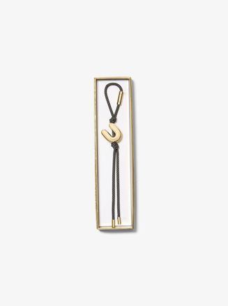 Michael Kors Initial Gold-Tone and Speckled Cord Bag Charm