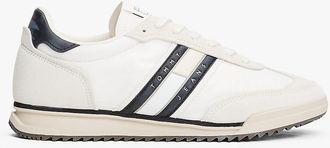 Tommy Hilfiger Mens Tommy Jeans Mixed-Media Runner Sneaker - White - US 11.5 / EU 45