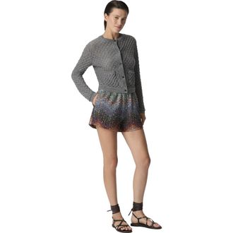 Missoni Cashmere Cardigan With Lace Pattern in Grey at Nordstrom, Size 40 It