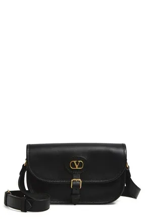 Valentino Small Antibes Leather Crossbody Bag in Black at Nordstrom