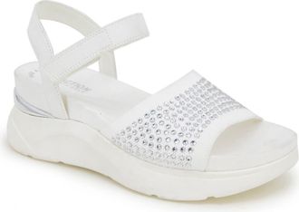 Kenneth Cole Reaction Hera Crystal Platform Sandal in White Jewel at Nordstrom Rack, Size 6.5