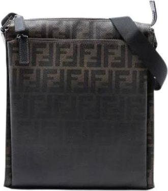 Fendi Pre-owned Cross Body Bags, female, Brown, Size: ONE SIZE Pre-owned Fabric Crossbody Bag