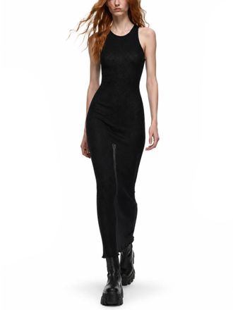 Rick Owens Black Round Neck Maxi Dress