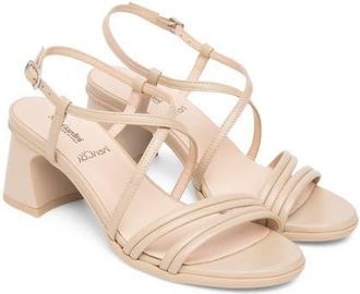 Nero Giardini Strappy Flared Heel Sandal in Latte at Nordstrom, Size 11Us
