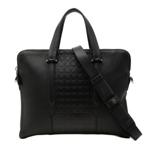 Ferragamo Black Leather Shoulder Bag (Pre-Owned)