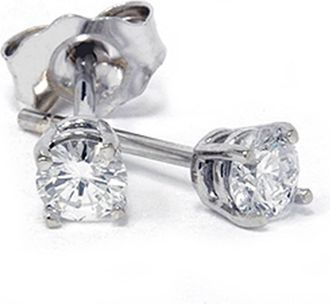 Pompeii3 1/5ct Round Diamond Studs Earrings 14K White Gold