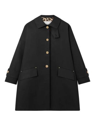 Mackintosh Humbie button-up coat - women - Cotton - 6 - Black