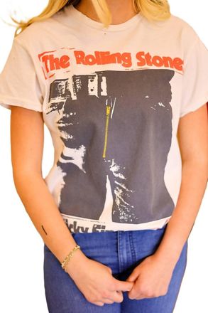 MadeWorn Rolling Stones Tee In Vintage White