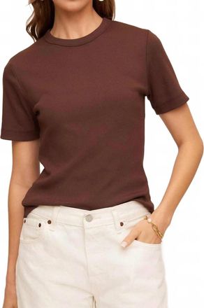 Fifteen Twenty Womens Mandy Short Sleeve Top In Brown
