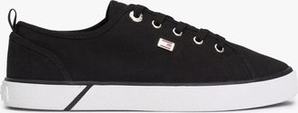 Tommy Hilfiger CANVAS SNEAKER Womens Sneakers Black - Size UK 8