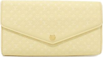Louis Vuitton Jaune Leather Long Wallet (Bi-Fold) (Pre-Owned)