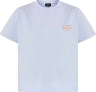 A.P.C. T-shirt con logo - Blu