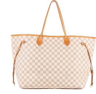 Louis Vuitton Pre-owned Womens Neverfull GM Shoulder Bag - White - One Size