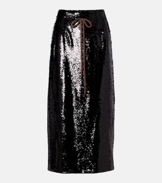 Simone Rocha Sequined pencil skirt