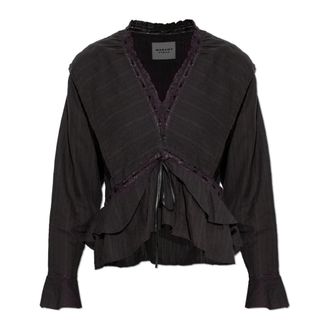 Isabel Marant Blouses, female, Black, Size: 2XS Damienne Top