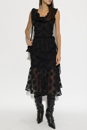 Vivienne Westwood Ginnie Frill Dress, Womens, Black