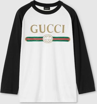 Gucci Silk Blend Jersey T-shirt With Print, Size XXXL, White, Ready-to-wear
