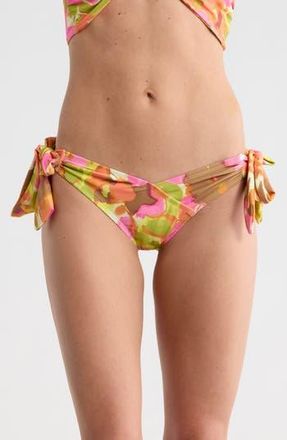 Free People Renee Side Tie Bikini Bottoms in Pink Combo at Nordstrom Rack, Size X-Small