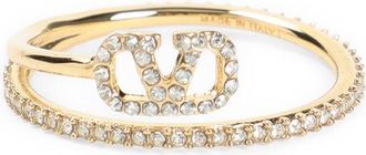 Valentino Garavani Gold Brass Ring-Donna