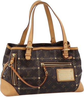 Louis Vuitton Riveting Monogram Canvas Brown Canvas Handbag (Pre-Owned)