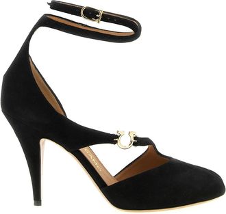Ferragamo Molly Sandalen - Dames - Pumps - Zwart - 38 1/2 EU - Leer - Schoenen