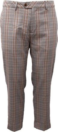 Scotch & Soda Geruite broek met elasthaan voor heren - Heren - Vrijetijds broeken - Grijs - W32 - Polyester - Broeken