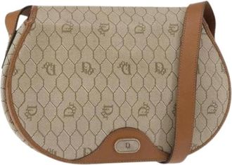 Dior Pre-owned Cross Body Bags, female, Beige, Size: ONE SIZE Pre-owned Vintage Honeycomb Flap Crossbody Bag
